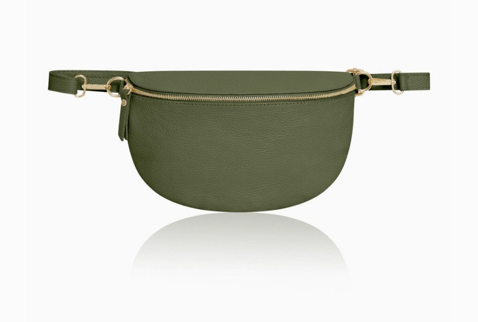 Personalised Alice Leather Cross body Bum Bag-Large