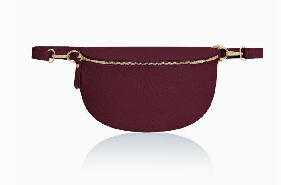 Personalised Alice Leather Cross body Bum Bag-Large