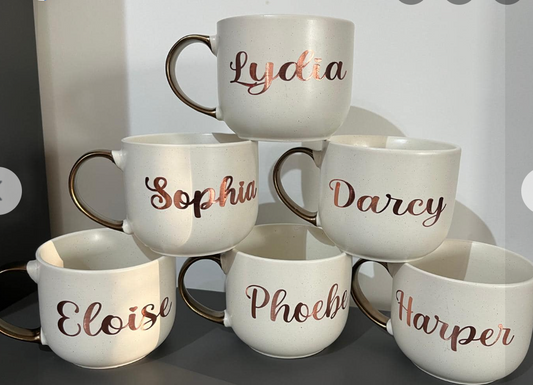 Personalised Mugs (bronze handle)