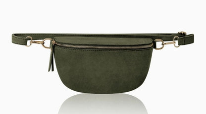 Personalised Alice Premium Suede Leather Bum Bag Crossbody