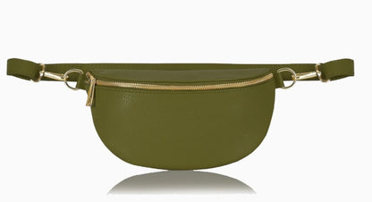 Personalised Alice Leather Cross body Bum Bag-Small