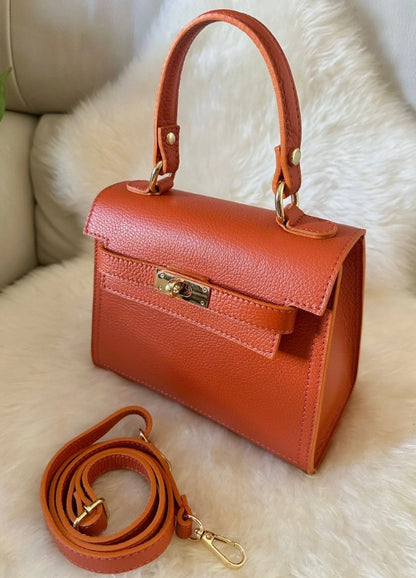 Personalised Medium Kate - Genuine Leather Handbag