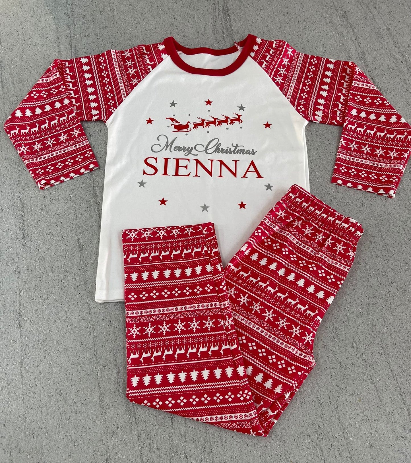 Personalised Family Matching Christmas Pyjamas- Kids