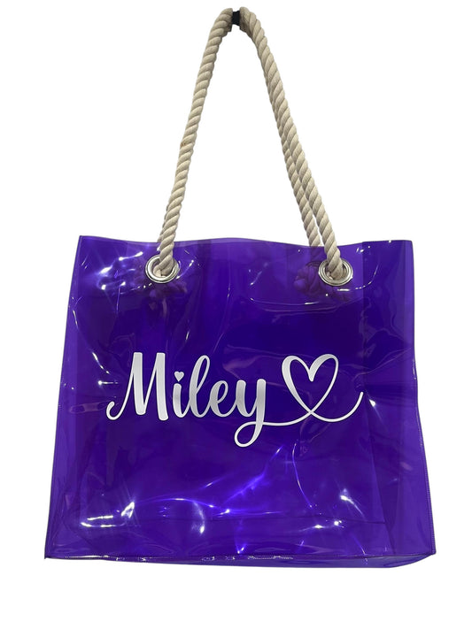 Personalised Clear PVC Tote Bag