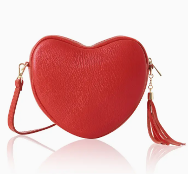 Personalised Hattie Heart Bag- Italian Leather