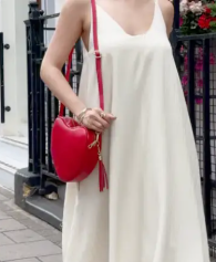 Personalised Hattie Heart Bag- Italian Leather