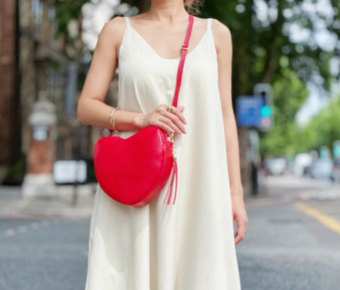 Personalised Hattie Heart Bag- Italian Leather