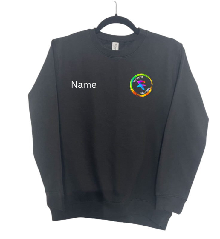 Footworkz Dance- Personalised Black Sweatshirt
