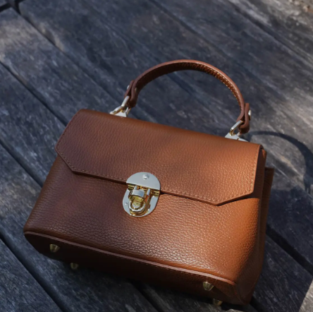 Personalised Emma Leather Crossbody Bag