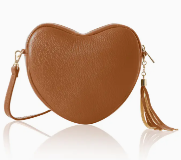 Personalised Hattie Heart Bag- Italian Leather