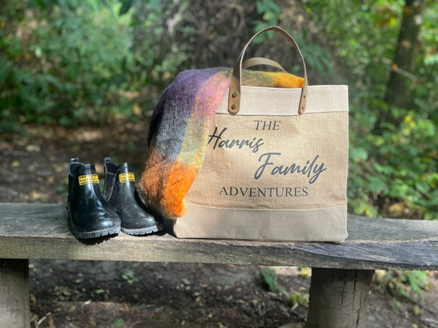Personalised Family Market Tote - Natural Jute