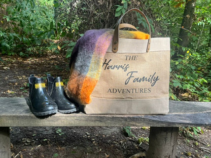Personalised Family Market Tote - Natural Jute