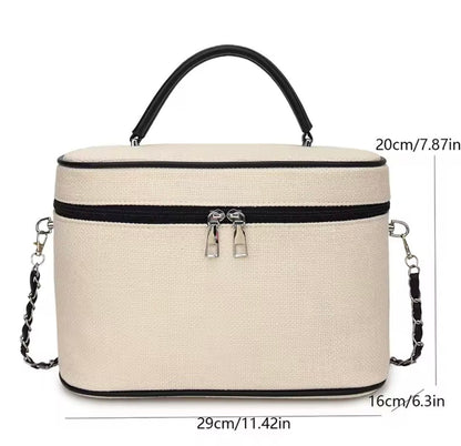 Personalised White Canvas Vanity Case